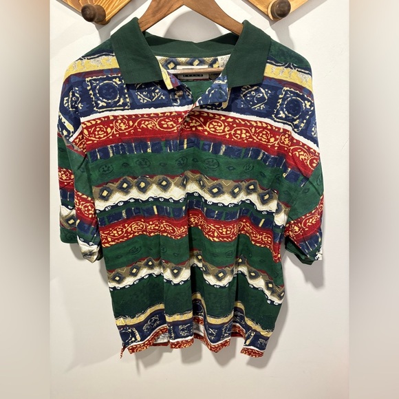 🌟VINTAGE 90s🌟 MEN ABSTRACT SHIRT - XL -100% cotton - Picture 2 of 6